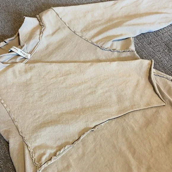 Tan Cynthia Ashby Cotton Top - Picture 3 of 8